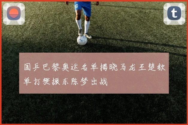 国乒巴黎奥运名单揭晓马龙王楚钦单打樊振东陈梦出战